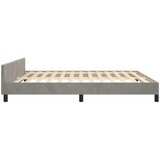  Okvir za krevet s uzglavljem svjetlosivi 180x200 cm baršunasti | shoptok.hr