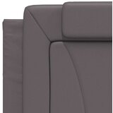  Postelja z vzmetnico siva 100x200 cm umetno usnje | Shoptok.si