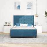 vidaXL Postelja Temno Moder 140x190 cm Žamet, (22049879) | Shoptok.si