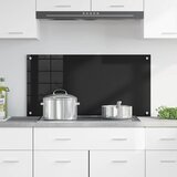  Kuhinjski zid Crna 100 x 50 cm Staklo otporno na udarce | Eponuda.com