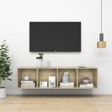 vidaXL Zidni TV ormarić boja hrasta sonome 37x37x142,5 cm od iverice Cijene