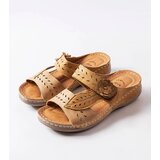 Gemre Beige low wedge flip-flops Jolanta | shoptok.hr