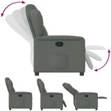 vidaXL Naslanjač iz temno sivega blaga | Shoptok.si