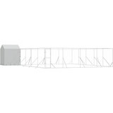  kavez za pse s krovom srebrni 10 x 10 x 2,5 m čelični | Eponuda.com