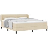  Krevet s opruga kutije s uzglavljem Krema 180 x 200 cm tkanina | shoptok.hr