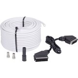 BKL Electronic Komplet za priključitev SAT-TV (SAT-koaksialni kabel\, [25 m] + SCART-kabel + 2x F-vtič), (20432494) | Shoptok.si