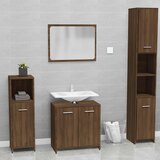  Set kupaonskog namještaja smeđa boja hrasta konstruirano drvo | shoptok.hr