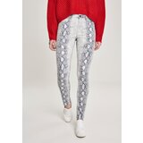Urban Classics Women's Animal Stretch Twill Skinny Panties Off-White Snake Pants | Shoptok.si