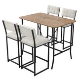 Hanah home Set barskih stolova i stolica, 110x92x70 cm, 5 delova, Krem | Eponuda.ba