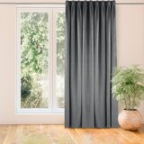  Curtain VILA color graphite style classic flex 7.5 cm with double pleat velvet 200x225 HOMEDE | shoptok.hr