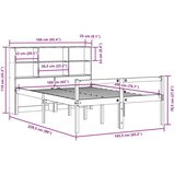 vidaXL Knjižna postelja brez vzmetnice bela 160x200 cm trdna borovina | Shoptok.si