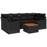 vidaXL Vrtna sedežna garnitura s shranjevanjem 7 pcs Črna poli ratan, (5000153373) | Shoptok.si