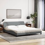  Krevet s madracem Dover svjetlosivi 180x200 cm od tkanine | shoptok.hr