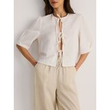 Reserved Bluza od mješavine lana - bijela | shoptok.hr