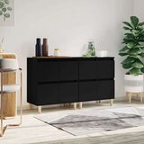  Komode 2 kom crne 60x35x70 cm od konstruiranog drva Cijene