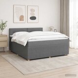  Boxspring krevet s madracem Tamnosiva 160 x 200 cm Tkanina | shoptok.hr