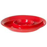 Casafina Rdeč keramični krožnik Chip&Dip, ø 32,3 cm