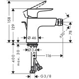 Hansgrohe 71720990 Talis E armatura za bide | Shoptok.si