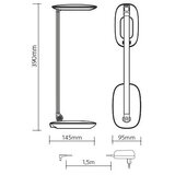  LED prigušiva stona lampa sa USB MOANA LED/6W/230V ružičasta | Eponuda.com