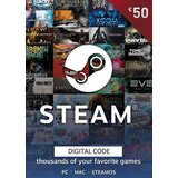 Steam Wallet Gift Card 50 EUR Key EUROPE Steam Wallet Gift Card 50 EUR Key EUROPE Slike