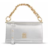 Tommy Hilfiger Ročna torba Th Evening Crossover Met AW0AW15927 Metallic Silver 0IO