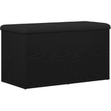 vidaXL Klop za shranjevanje Črna Oreh 80x40x45 cm Inženirski les, (22013954) | Shoptok.si
