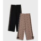 Sinsay Pamučne hlače s bočnim prugama i leopard motivom 2 pack Cijene