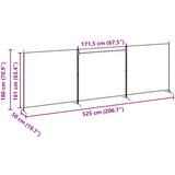  4-panelni pregradni zid Bež 525 x 180 cm Tkanina | shoptok.hr