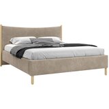 MID.YOU OBLAZINJENA POSTELJA 140 cm x 200 cm , les, tekstil, leseni material rjava | Shoptok.si