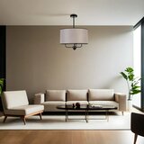 Opviq bambu 05 abajurlu 3 Lü Sarkıt avize beigeblack chandelier Cene