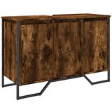 Maison Chic Omarica za umivalnik - Umivalniška omarica dimljeni hrast 91x35x60 cm inženirski les, (21758941) Cene