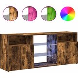 TV ormarić s LED svjetlima boja dimljenog hrasta 120x30x50 cm | Eponuda.com