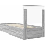  Krevetna konstrukcija Sivi Sonoma i srebrna 70 x 190 cm | shoptok.hr