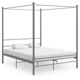 Za krevet s nadstrešnicom sivi metalni 160 x 200 cm | shoptok.hr