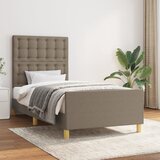  Okvir za krevet s uzglavljem smeđesivi 80x200 cm od tkanine | shoptok.hr