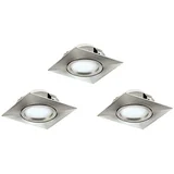 Eglo 78758 - SET od 3 ugradne LED stropne svetiljke PINEDA LED/6W/230V