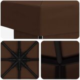 Gazebo 3 x 3 m Smeđa Poliester i čelik 190 gsm | Eponuda.ba