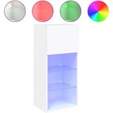 Maison Chic TV omarica - TV stojalo - Televizijska omarica z LED lučmi bela 40,5x30x90 cm, (21698727) Cene