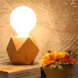 Venisymlis (Žarnice Niso Priložene) 2 Majhni Namizni Svetilki In Nočni Lučki Z Lesenimi Podstavki V Obliki Diamanta Poleg Lučk, (22068241) | Shoptok.si