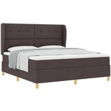 vidaXL Box Spring Postelja z Blazino Temno Rjava 180x200 cm Tkanina, (22052468) | Shoptok.si