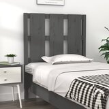  Posteljno vzglavje sivo 80,5x4x100 cm trdna borovina | Shoptok.si