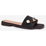 Boto Ladies Flat Heel Sandals With Bow Black Sallariela | shoptok.hr