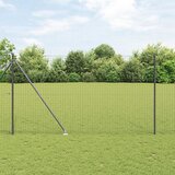 vidaXL Set postova za ograde Set od 14 Siva Metal Cijene