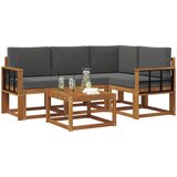  Set vanjskih sofa 5 kom. Prirodna i antracit | shoptok.hr