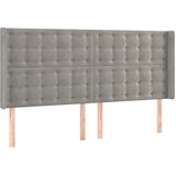 The Living Store vzglavje z ušesi svetlo sivo 163x16x118/128 cm žamet - vzglavje, (21418687) | Shoptok.si