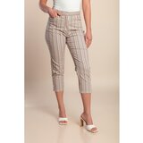 Fenzy Plus Size Kapri Hlače S Črtastim Potiskom, Oranžne | Shoptok.si