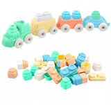  Play&Squish gradniki za grajenje - 12 kosov, z vlakom | Shoptok.si