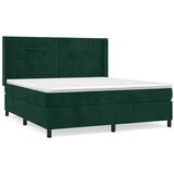  Krevet s oprugama i madracem tamnozeleni 160x200 cm baršunasti | shoptok.hr