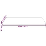  Ploča za stol bijela 80x40x2,5 cm masivna borovina pravokutna | shoptok.hr