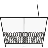 Pregrada za tuširanje s prozirnim staklom ESG 140 x 195 cm crna | shoptok.hr
